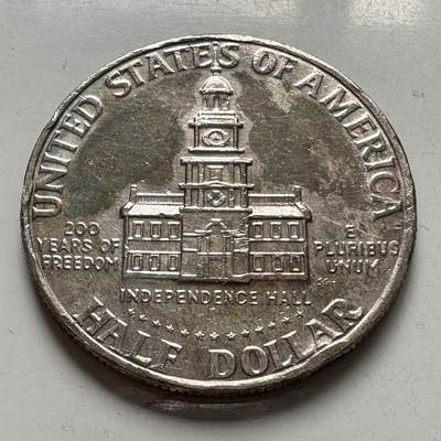 🌹外币初藏🌹🐯2025年第127场  每周二四六晚8️⃣点 接代拍 - 美国1976年半美元