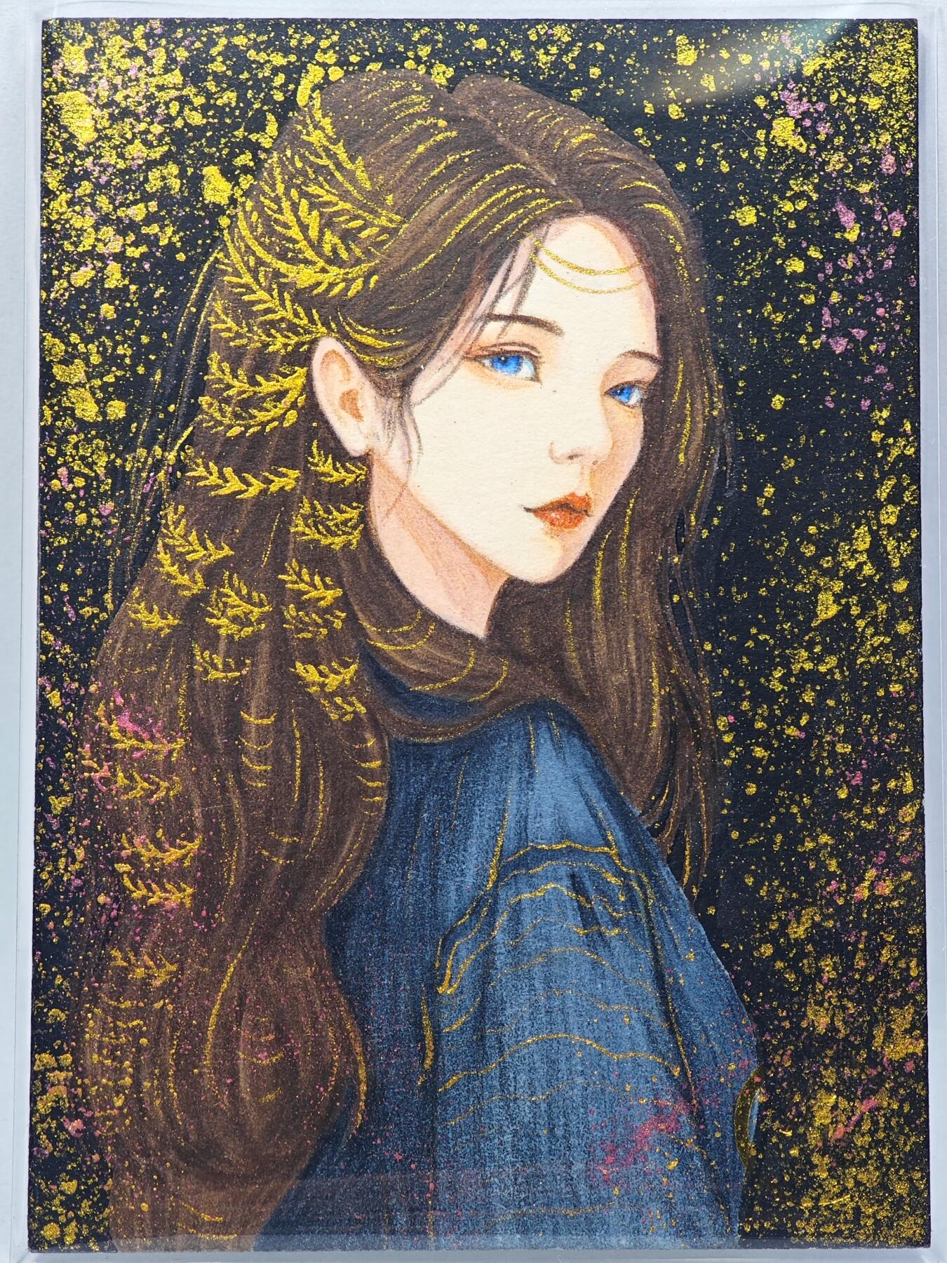 白泽拍卖卡牌手绘专场第28期（细雨生寒、寻梅闻香） 2025 世界名画手绘卡 麦  睚眦亲签