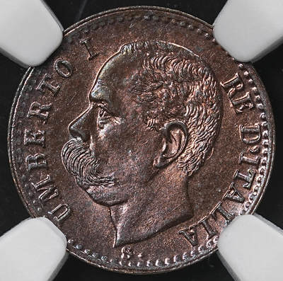 修遠堂世界钱币第九十三期 - NGC MS64RB 1900年意大利1分铜币