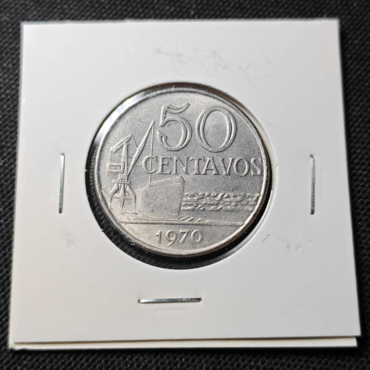 KK钱币收藏小铺  第370场  2月预留时间 周末发货  1970巴西女神50分