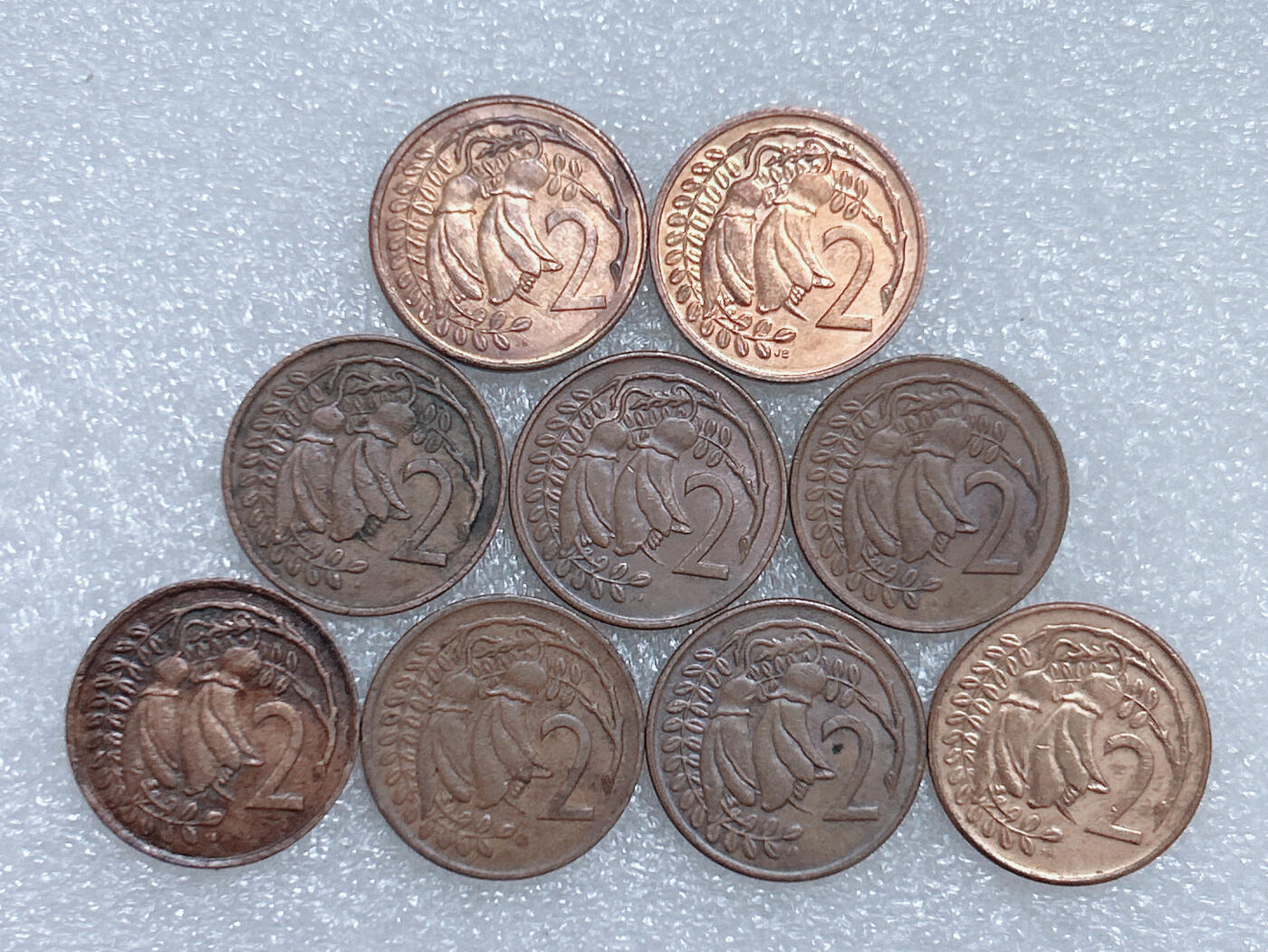 第一海外回流一元起拍收藏 散集专场  第265期 新西兰2分硬币 9枚