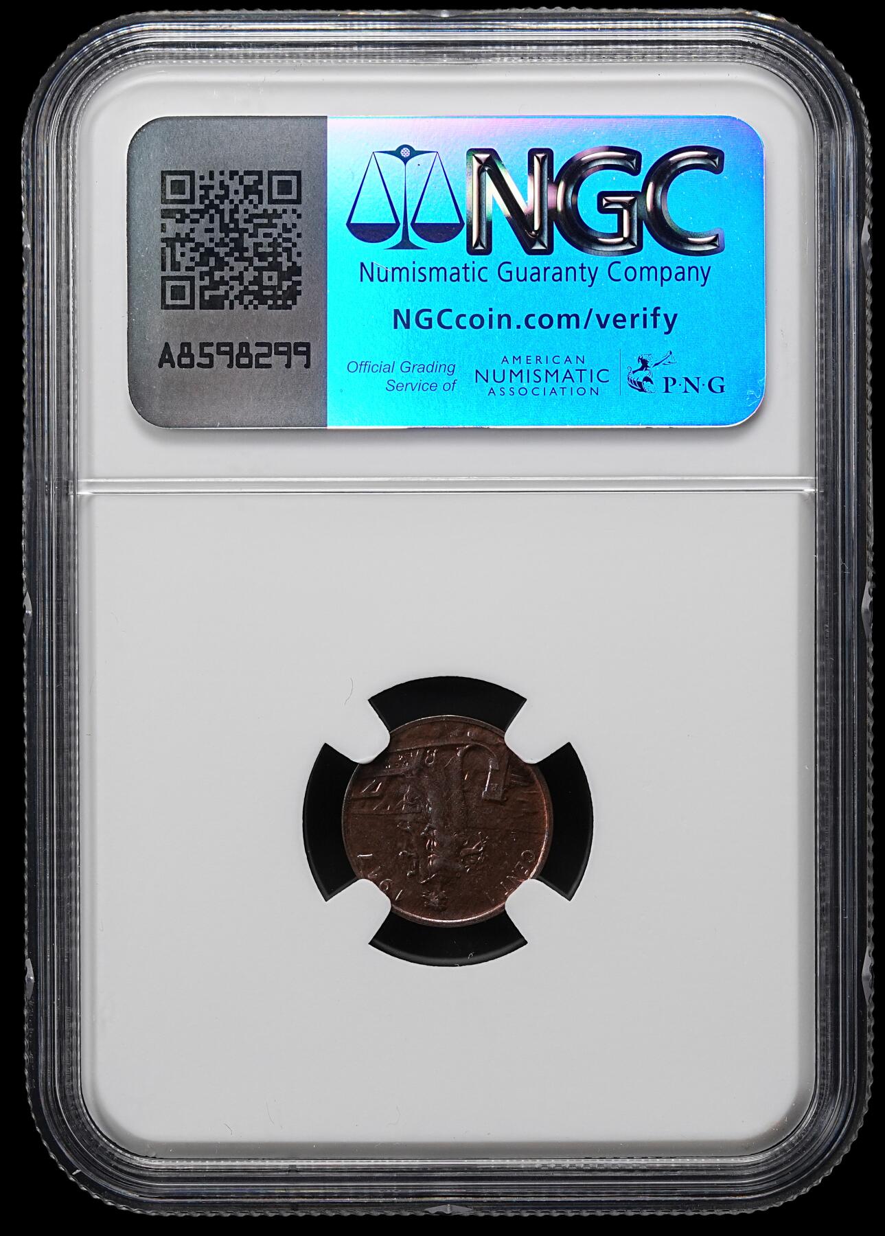 修遠堂世界钱币第九十三期 NGC MS65BN 1917年意大利1分铜币