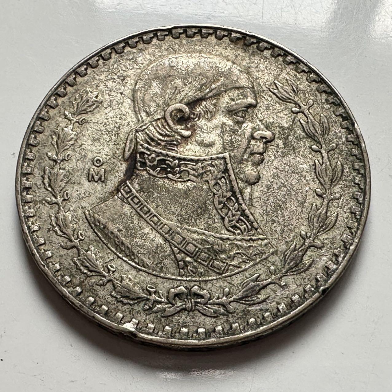 🌹外币初藏🌹🐯2025年第127场  每周二四六晚8️⃣点 接代拍 墨西哥1959年一比索低银大银币