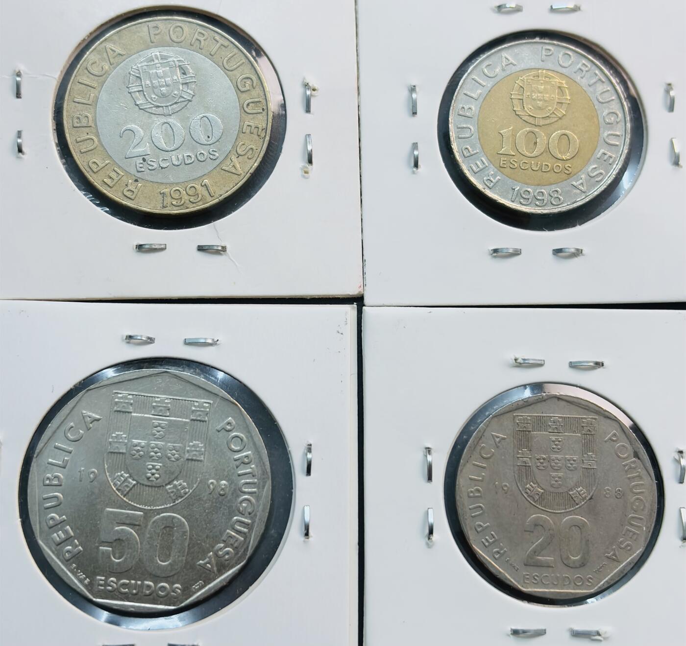 文馨钱币收藏第 281 场，【 长期接收代拍品】银元，银币，套币，纸币专场（本场截拍后休息三天，19 号发货） 葡萄牙 20 埃斯库多-200 埃斯库多