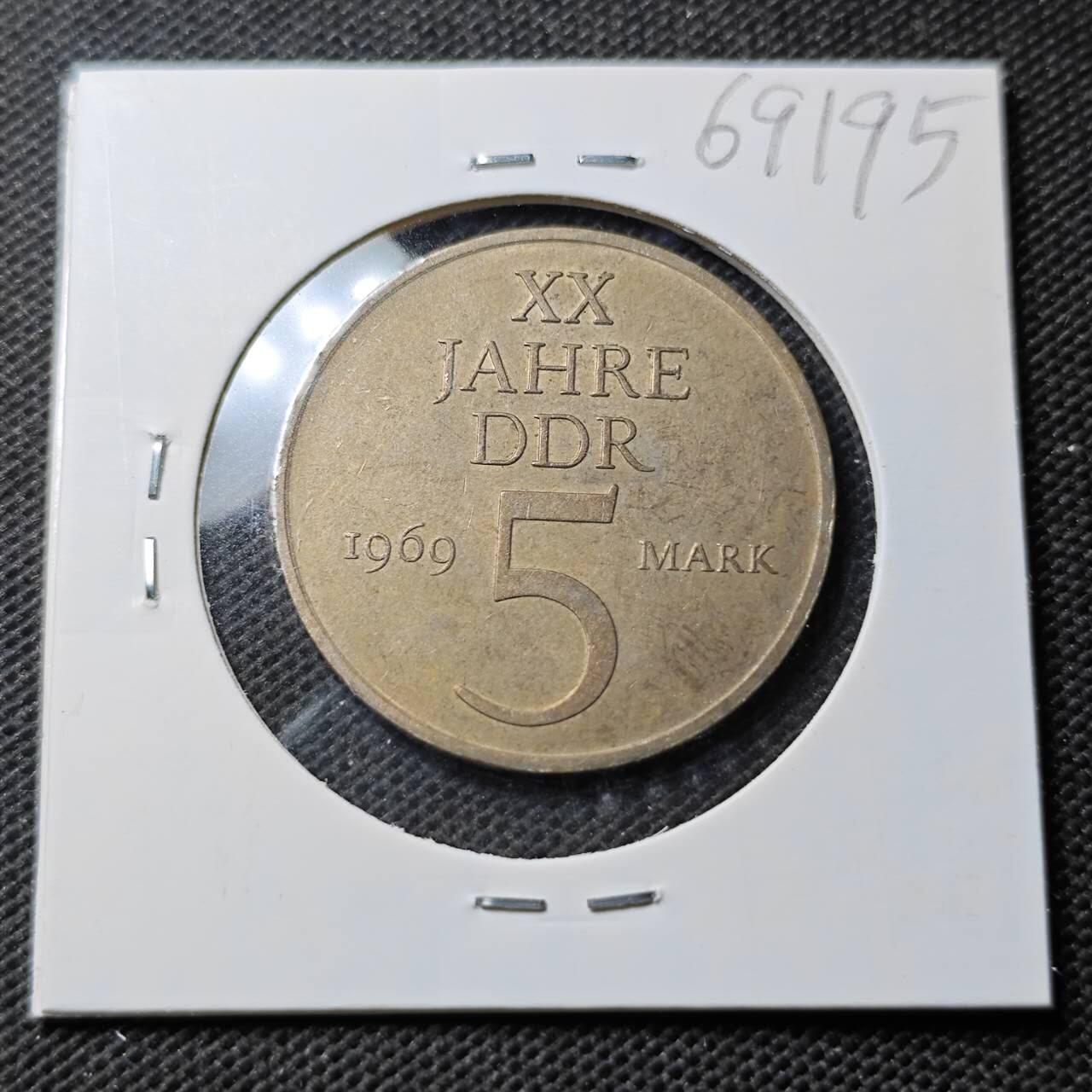 KK钱币收藏小铺  第369场  2月预留时间 周末发货  1969东德5马克