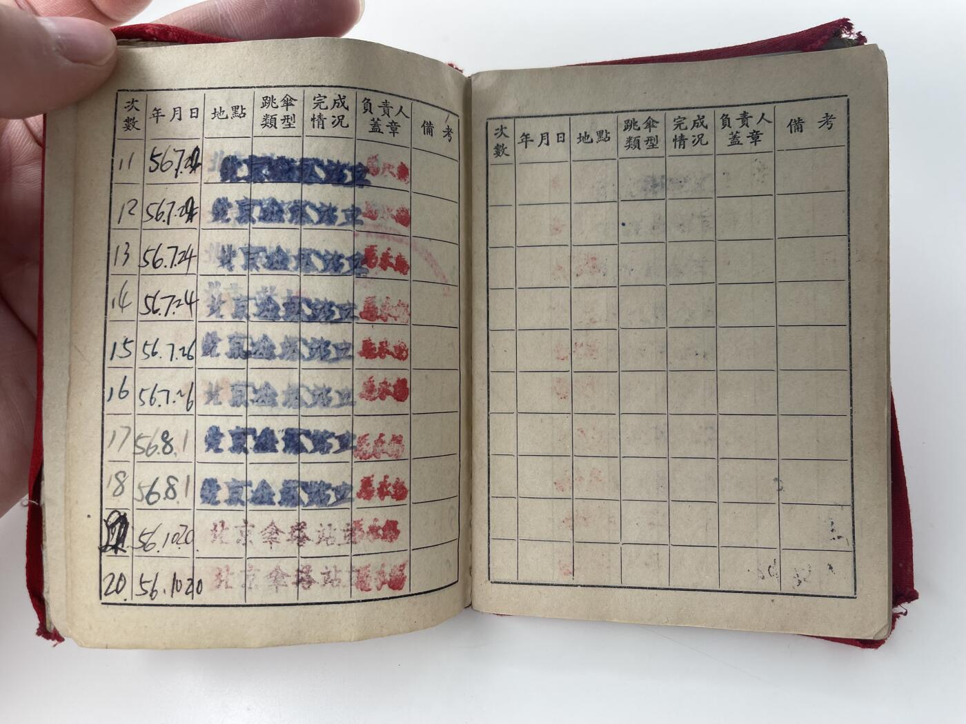 新时代收藏徽章红藏拍卖(第二十八场)  徽章纸品证书杂项 50年代跳伞证 少见 可配50年代珐琅跳伞章