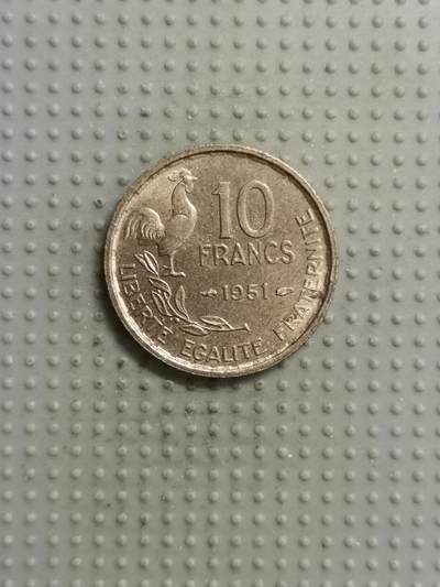 2025年第115场各国散币拍卖（总第115场） - 法国1951年10法郎