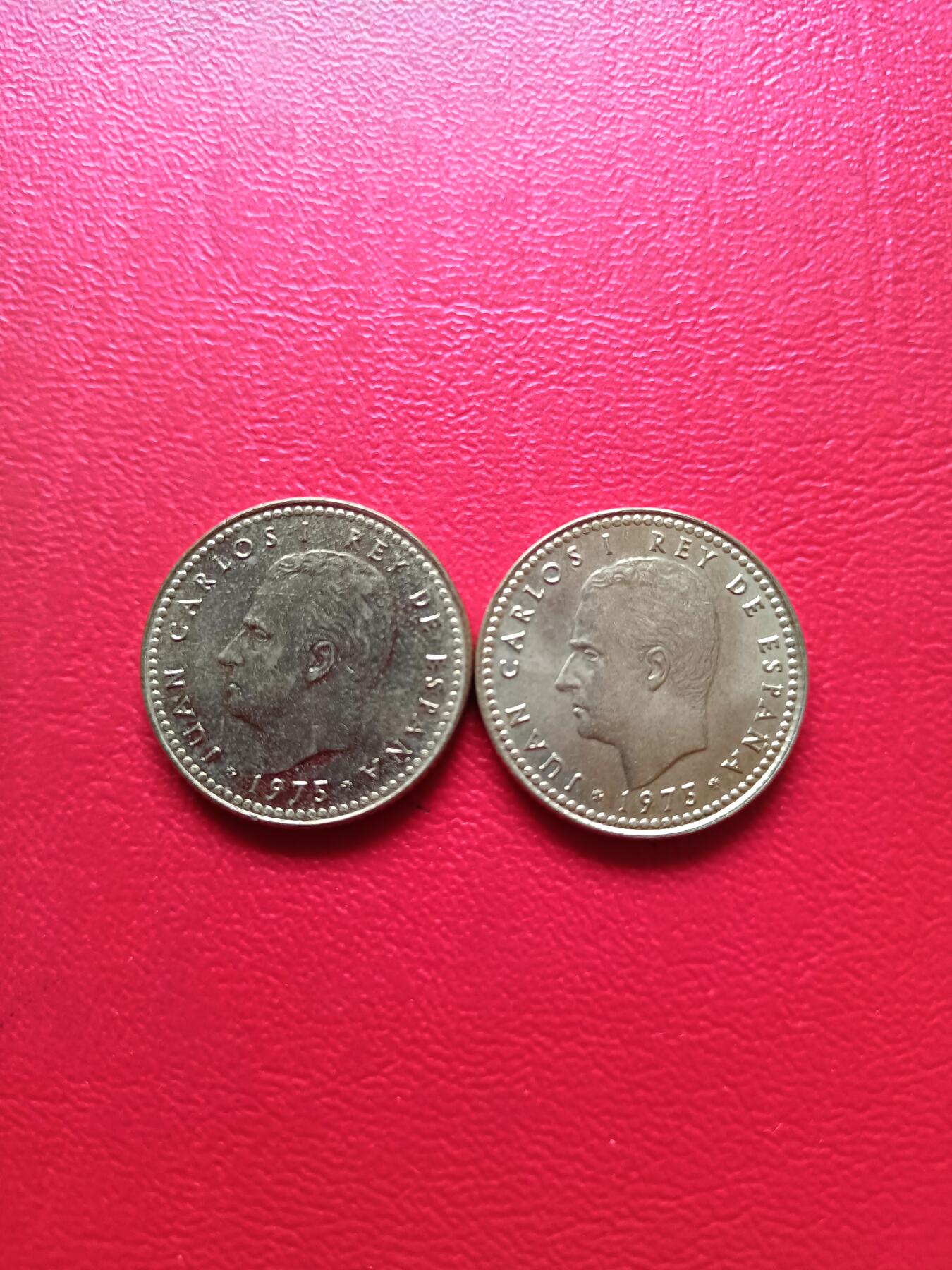 【云涧收藏】第七十九场 西班牙1975年版1比塞塔2枚