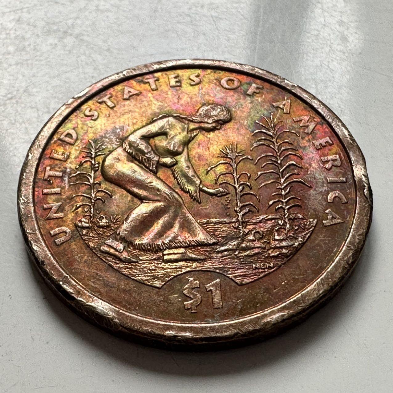 🌹外币初藏🌹🐯2025年第127场  每周二四六晚8️⃣点 接代拍 美国2009年1美元 印第安原住民b