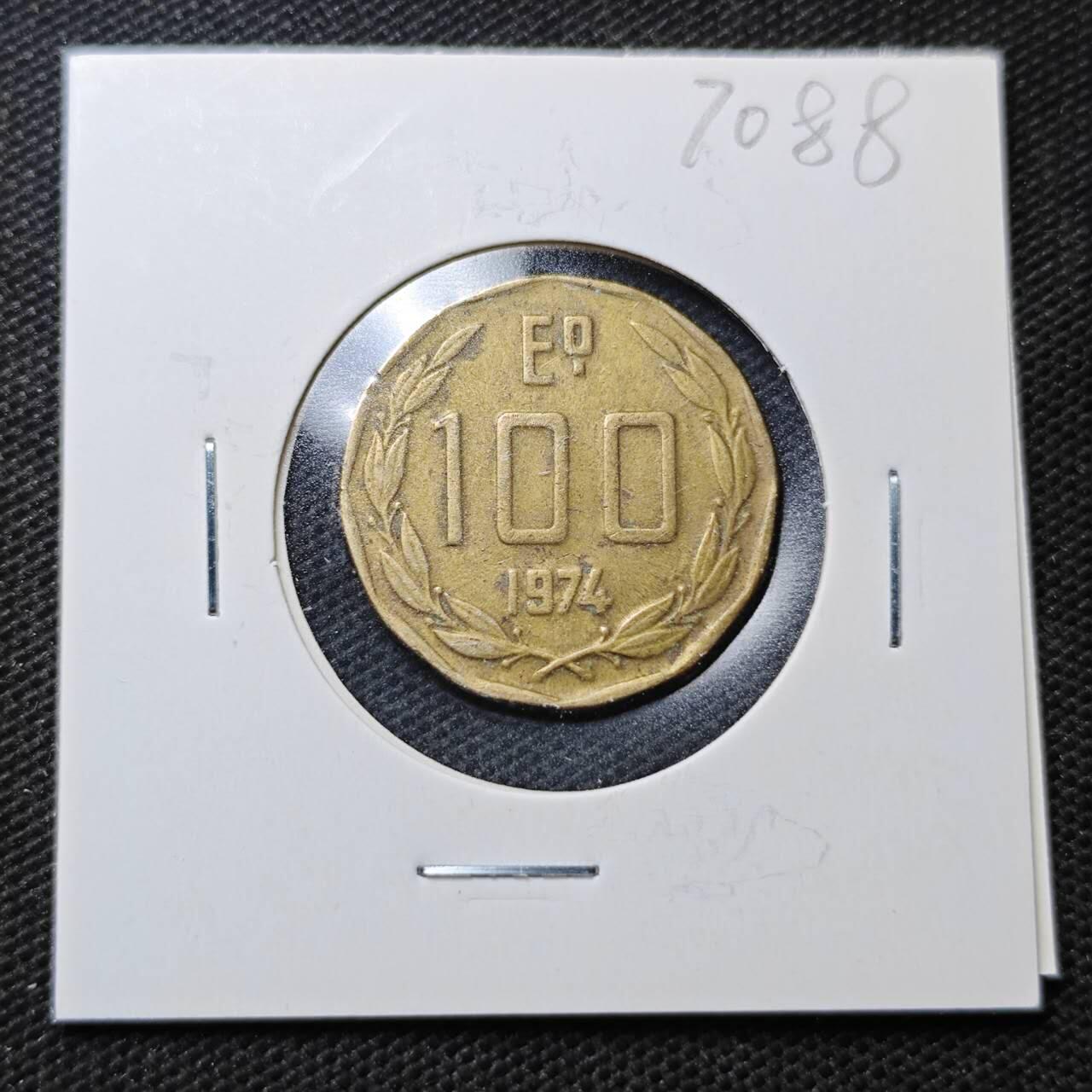KK钱币收藏小铺  第370场  2月预留时间 周末发货  1974智利100比索 