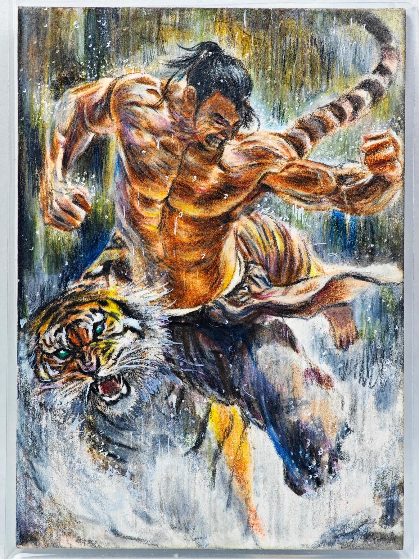 白泽拍卖卡牌手绘专场第28期（细雨生寒、寻梅闻香） 2025 源创手绘卡 打虎  达不溜亲签