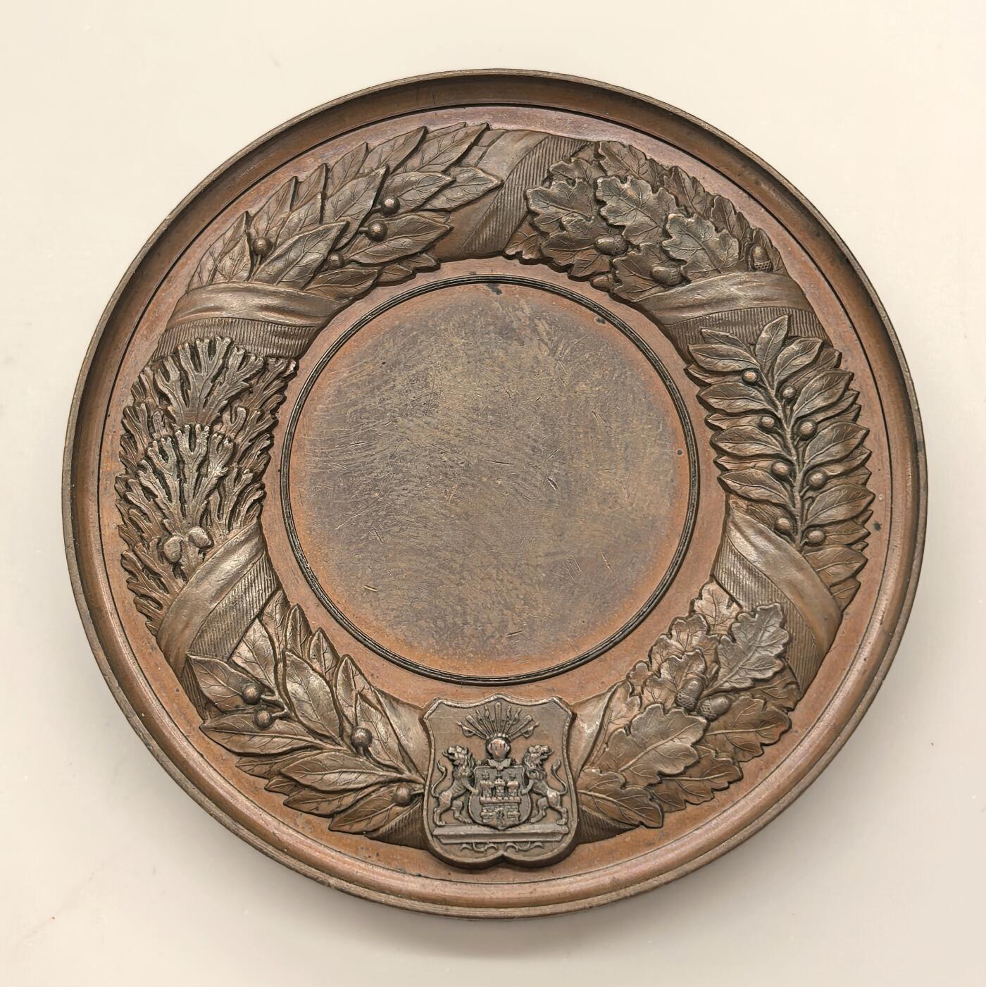 博洋堂世界钱币拍卖第146期（全场包邮） 1870年左右法国城市拟人女神头像60mm大铜章，BU未流通状态！送评最低62分！