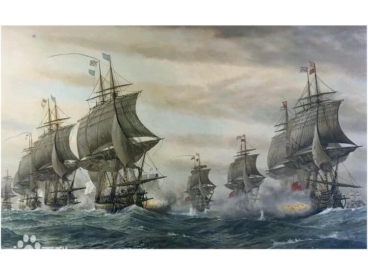 【艺术】法国艺术大章 格拉斯将军帮美国切萨皮克海战 高浮雕精制超大铜章 72MM 162克