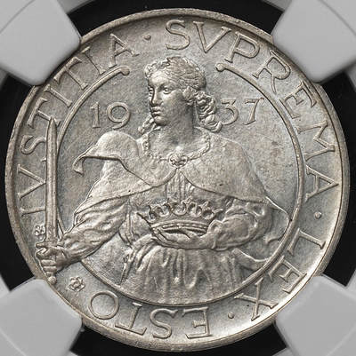 修遠堂世界钱币第九十三期 - NGC MS64 1937年圣马力诺10里拉银币