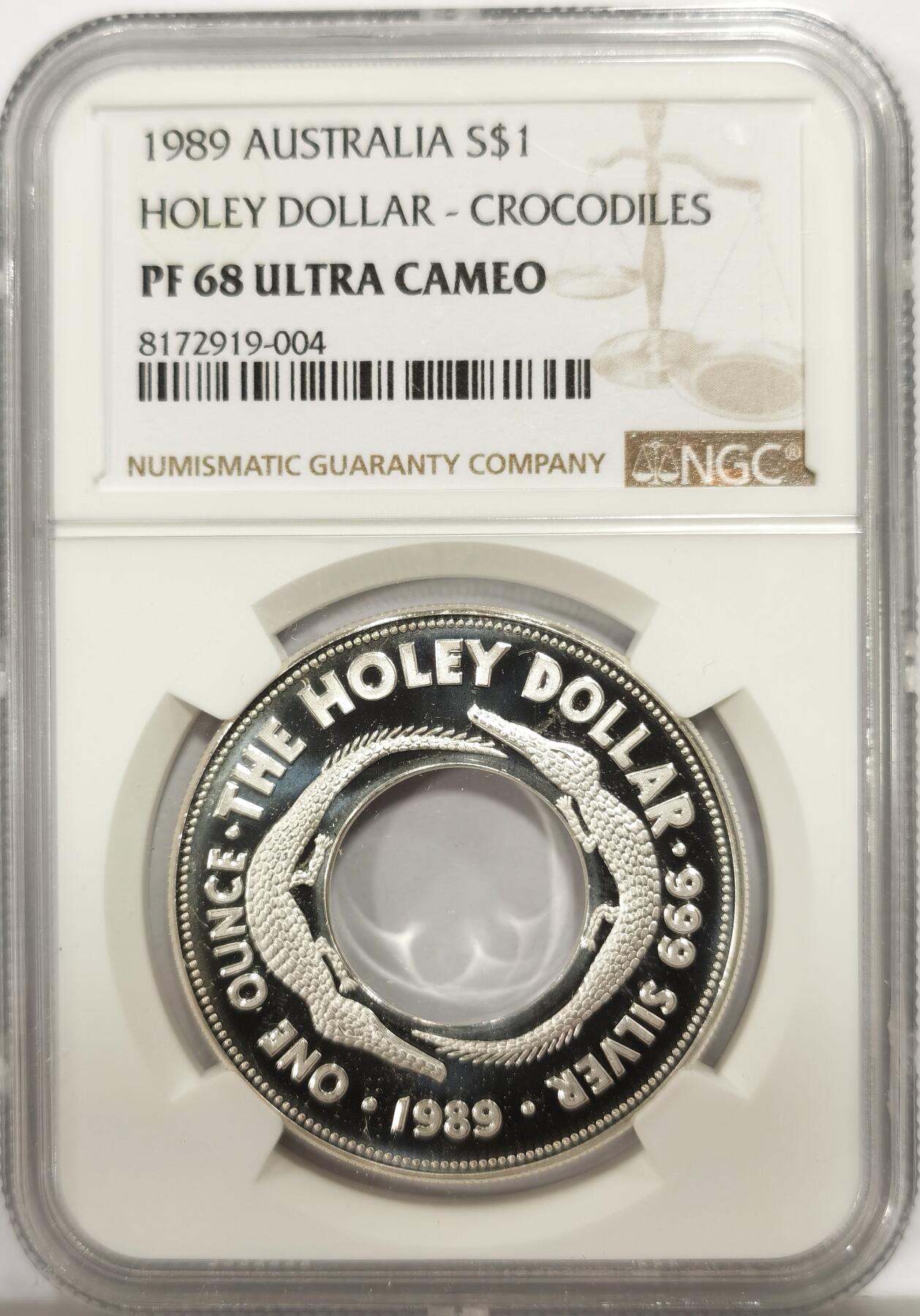 博洋堂世界钱币拍卖第146期（全场包邮） NGC PF68UC 澳大利亚1989年土著文化子母币二枚一套，带原包装及证书