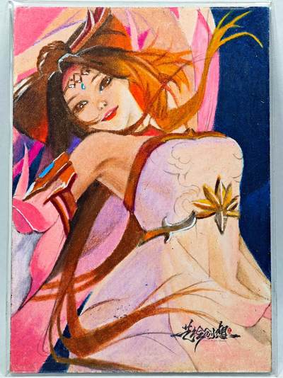 白泽拍卖卡牌手绘专场第28期（细雨生寒、寻梅闻香） - 2025 共绘创想手绘卡 轻舞  云龙亲签