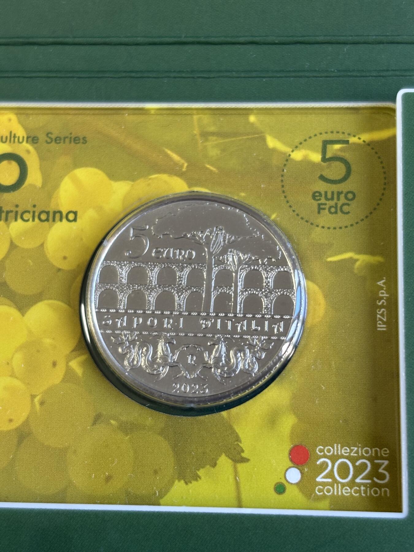 第181期拍卖 卡装意大利2023年饮食文化白葡萄酒培根番茄面纪念币