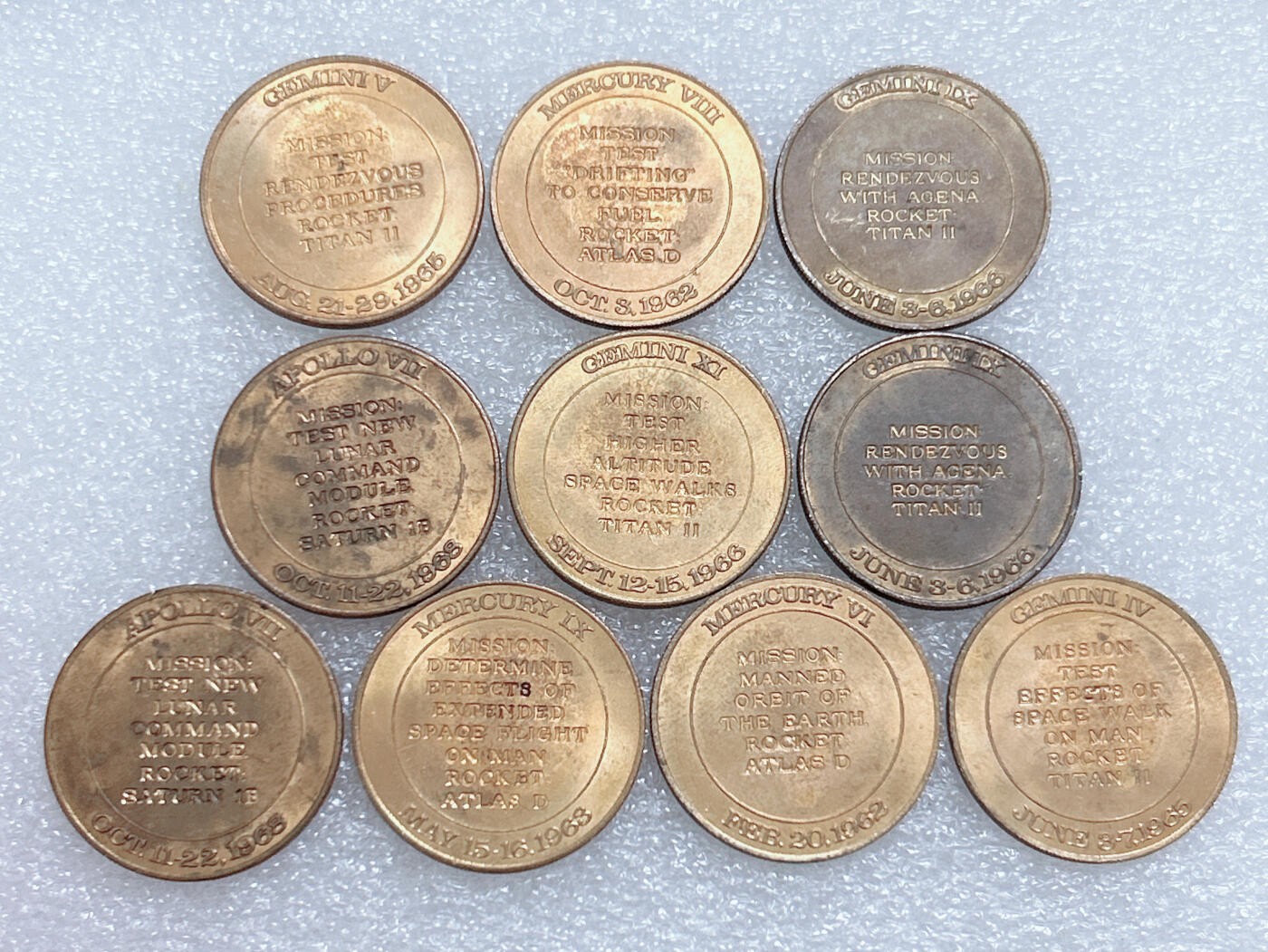 第一海外回流一元起拍收藏 散集专场  第265期 美国纪念铜章 10枚