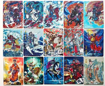 白泽拍卖卡牌手绘专场第28期（细雨生寒、寻梅闻香） - 2024 百里卡牌 千古风流 15张 带首卡  粗闪