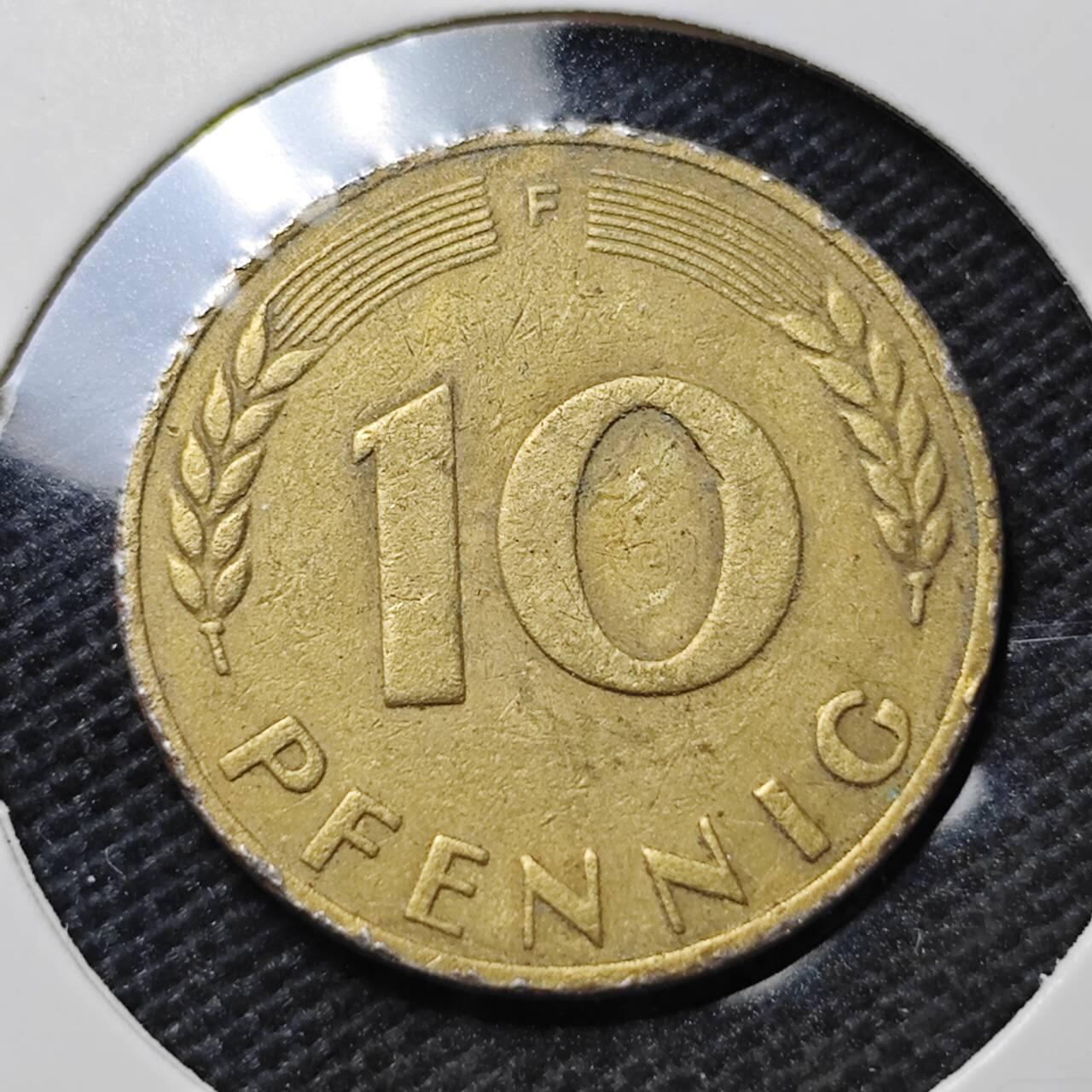KK钱币收藏小铺  第370场  2月预留时间 周末发货  1949西德10芬尼 早期银行版