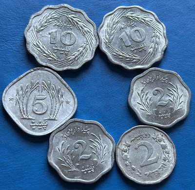 外国优质老铜币银币，周六九点倒数截拍，满百包邮，可寄存半年，喜欢朋友微信扫描二维码可直接参拍 - 巴基斯坦1968年-1987年6枚