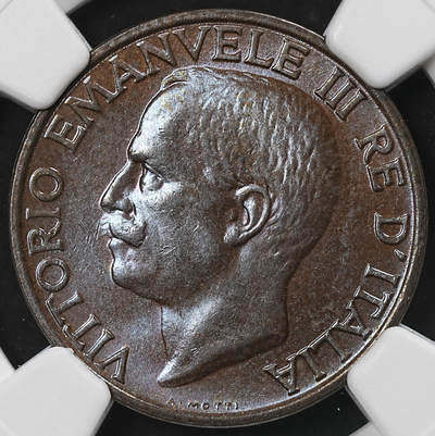 修遠堂世界钱币第九十三期 - NGC MS64BN 1935年意大利10分铜币