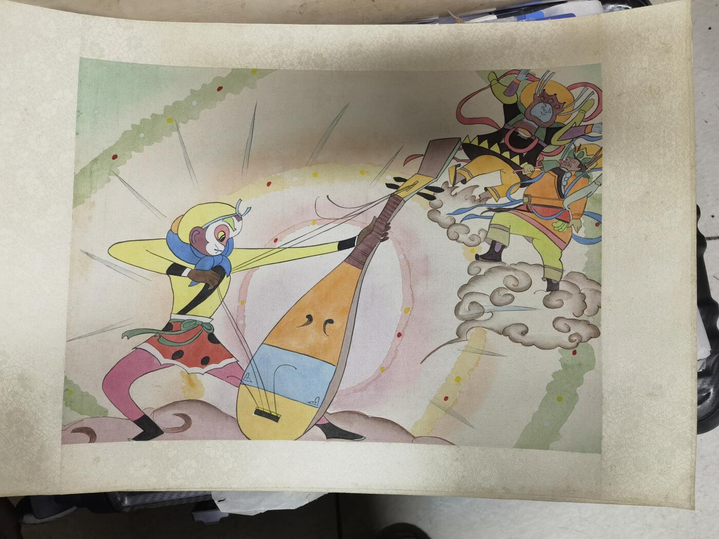 齐天大圣孙悟空西游记彩色画稿动漫手绘作品一套12幅四开大小