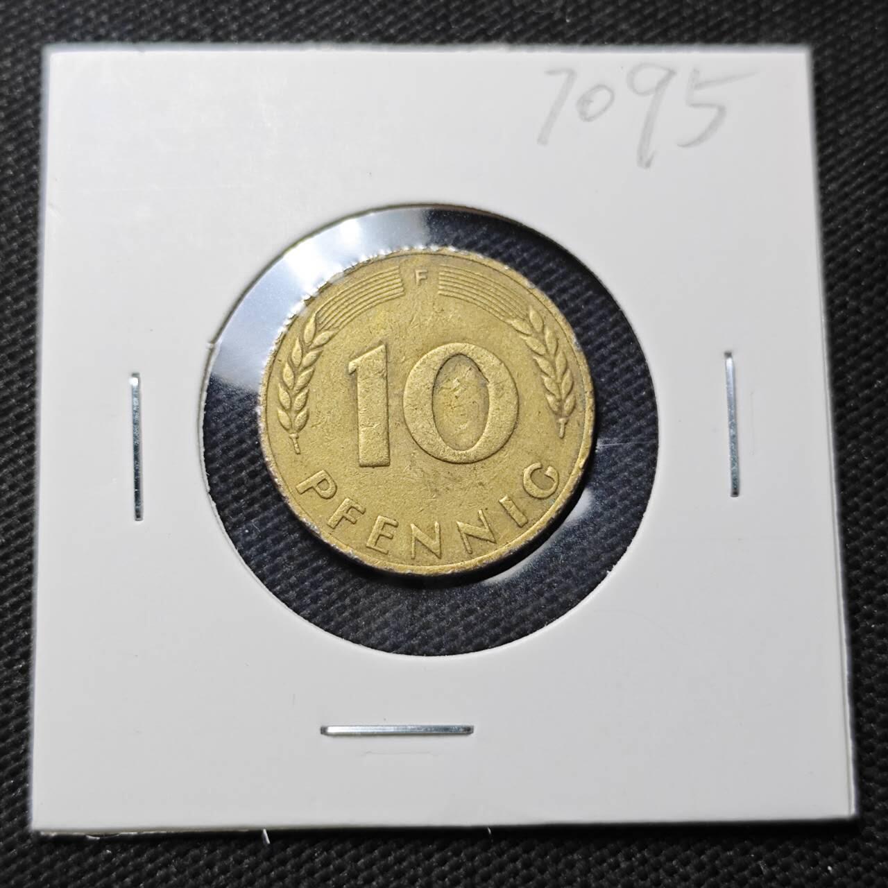KK钱币收藏小铺  第370场  2月预留时间 周末发货  1949西德10芬尼 早期银行版