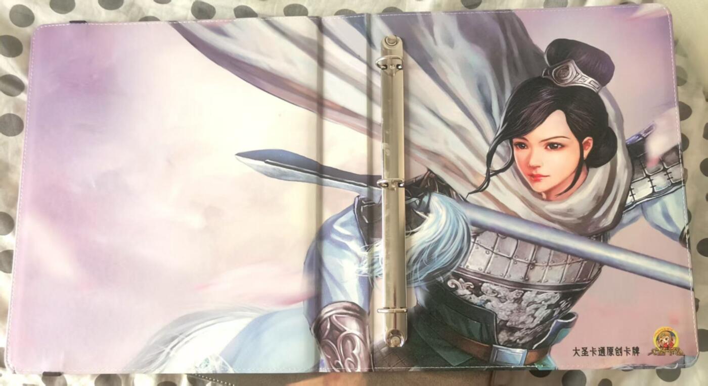 龙虎卡牌第六三场 （无佣金，周六结拍，欢迎送拍） 卡册2本 大圣卡通  隋唐演义D环九宫卡册（绑带卡册 无卡页 有轻微使用痕迹）