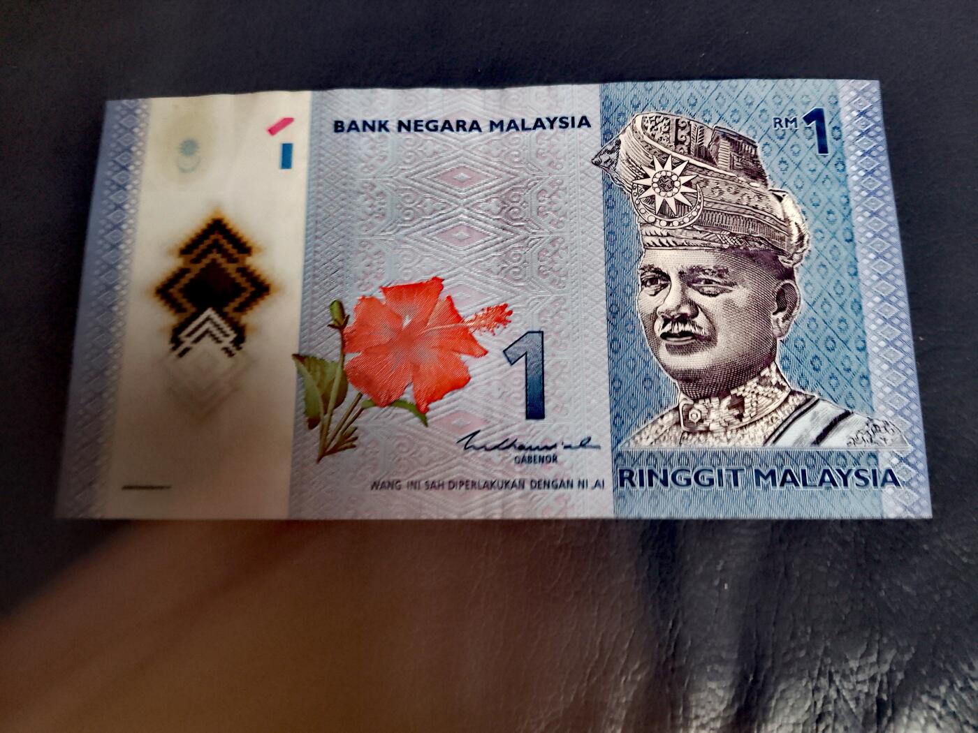 马来西亚2012年1林吉特靓品纸币2枚一对
