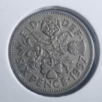 沼泽如烟--第903场 - 英国1957年6便士