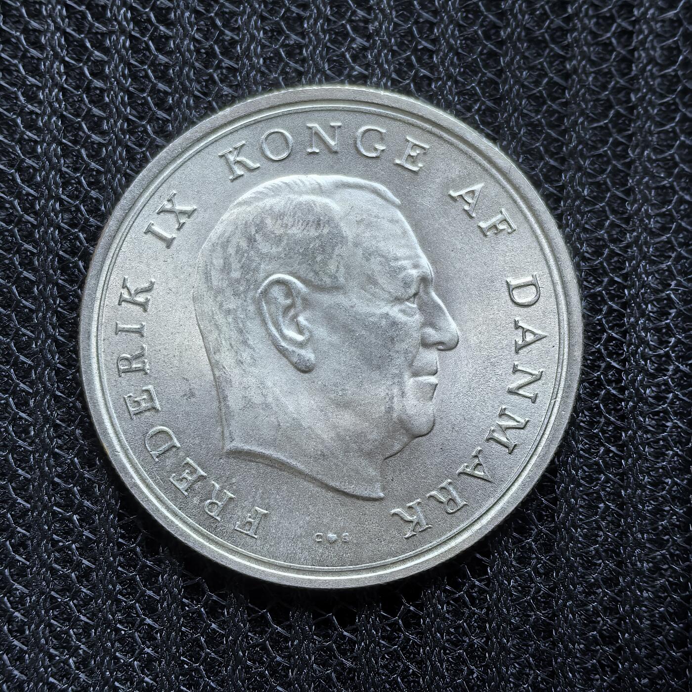 道一币馆币章第一百五十四场 丹麦1967年玛格丽特公主的婚礼10克朗纪念银币  20.4g 800s