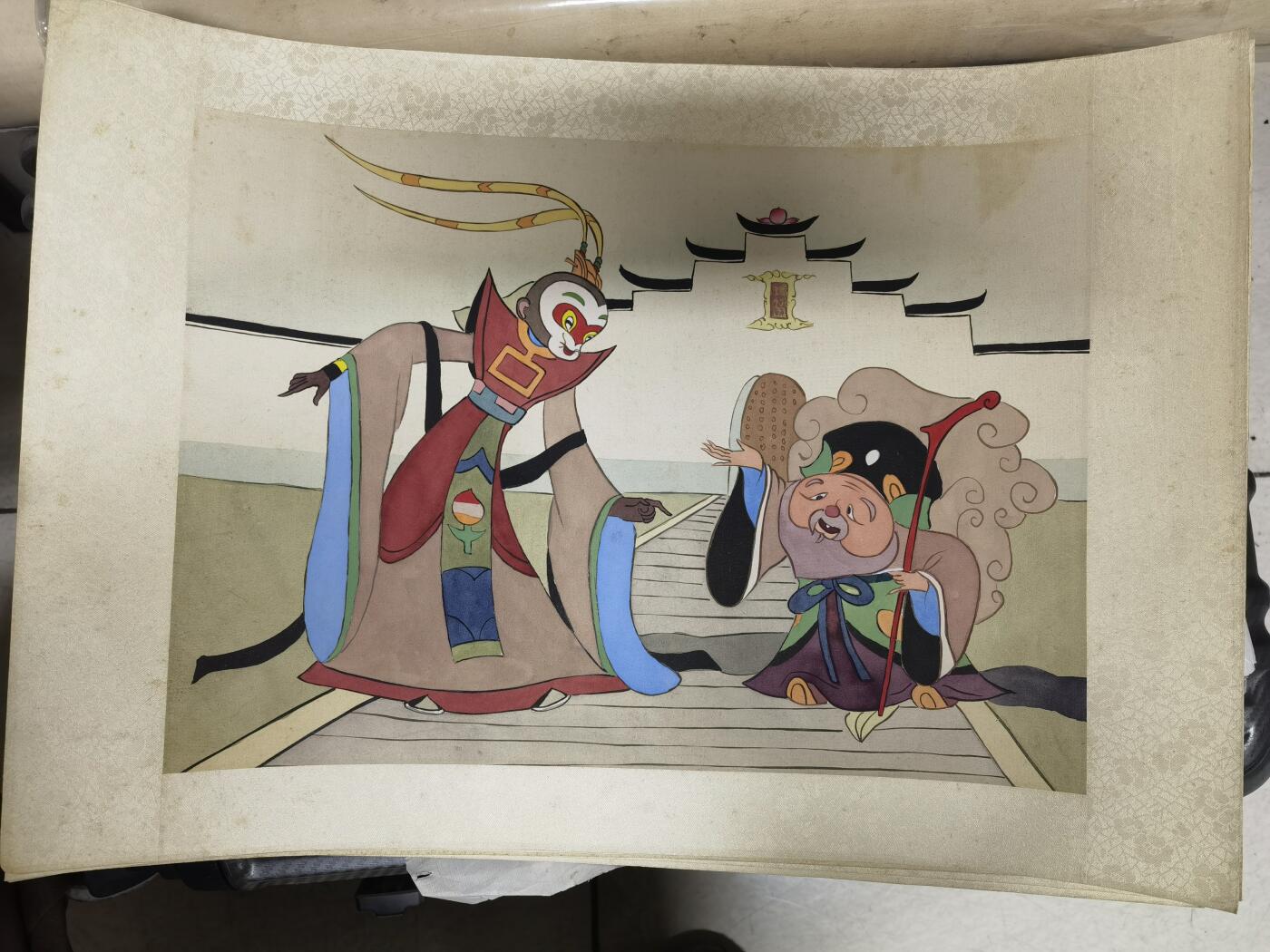 齐天大圣孙悟空西游记彩色画稿动漫手绘作品一套12幅四开大小