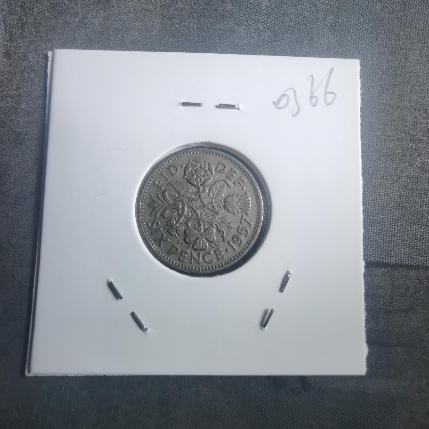 沼泽如烟--第903场 英国1957年6便士