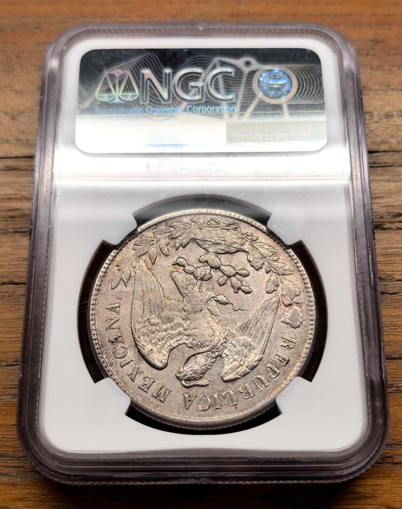 泉海漫舟·凡希社世界钱币微拍第三百十四期 1899GORS墨西哥直边鹰洋NGC-MS61