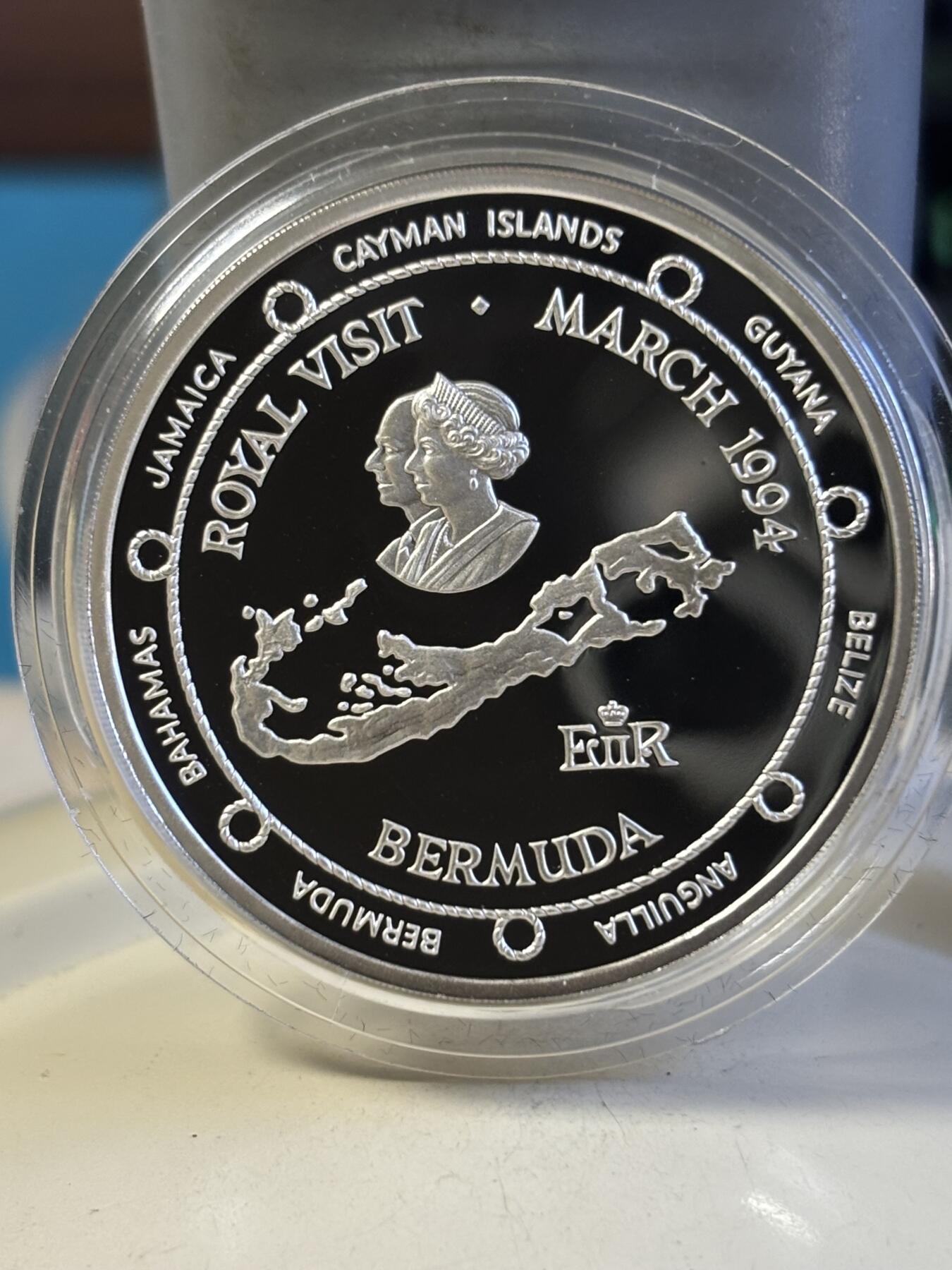 第181期拍卖 1994年开曼圭亚那巴哈马百慕大伯利兹牙买加女王访问纪念银币6枚，28.28克*6,925银