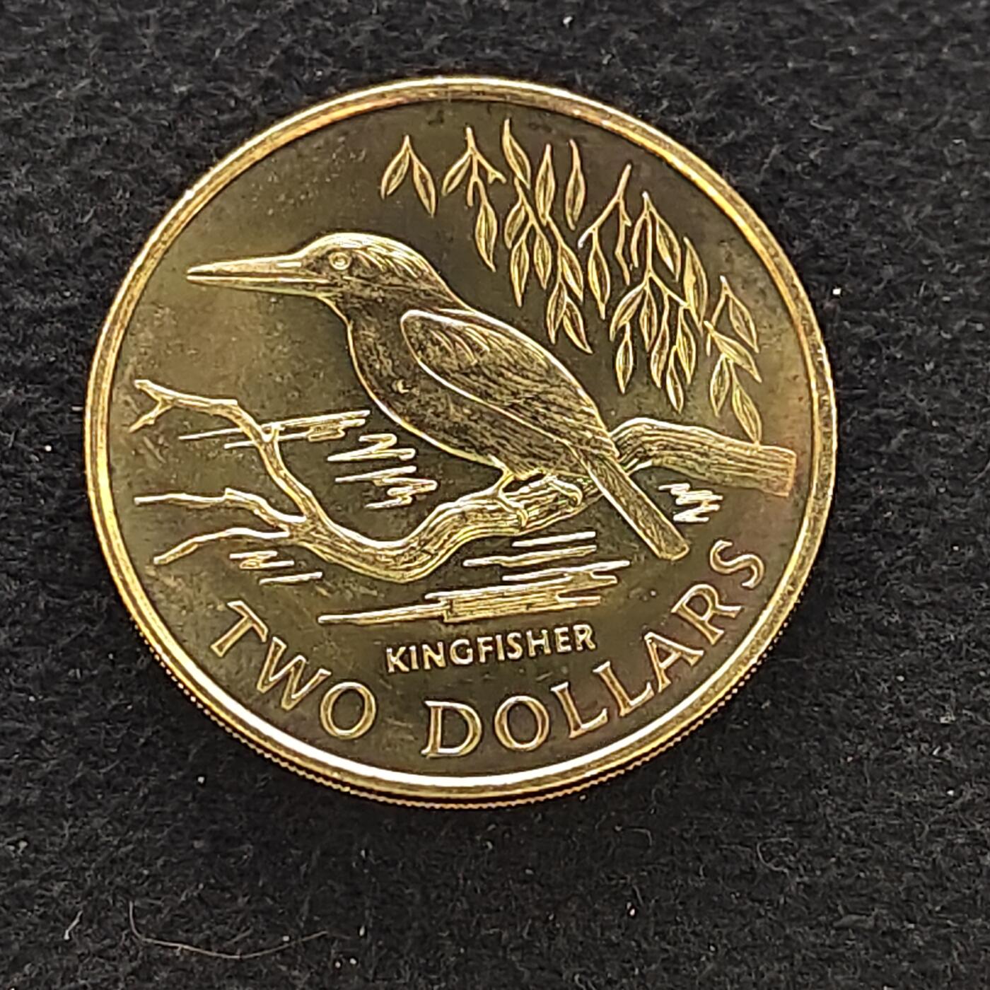 【全场包邮】纯粹捡漏拍476场（免费代拍第13场）调整中 新西兰1993年2元翠鸟纪念币