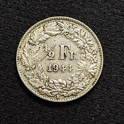 【全场包邮】纯粹捡漏拍476场（免费代拍第13场）调整中 - 瑞士1944年1/2法郎银币