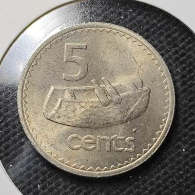 KK钱币收藏小铺  第370场  2月预留时间 周末发货 -  1969斐济5分 好品