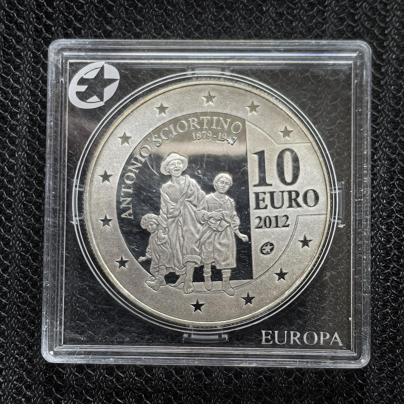 道一币馆币章第一百五十四场 欧洲之星 马耳他2012年艺术家—雕塑家安东尼奥·西奥蒂诺逝世65周年10欧元精制银币 28.28g 925S 