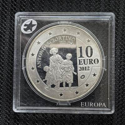 道一币馆币章第一百五十四场 - 欧洲之星 马耳他2012年艺术家—雕塑家安东尼奥·西奥蒂诺逝世65周年10欧元精制银币 28.28g 925S 
