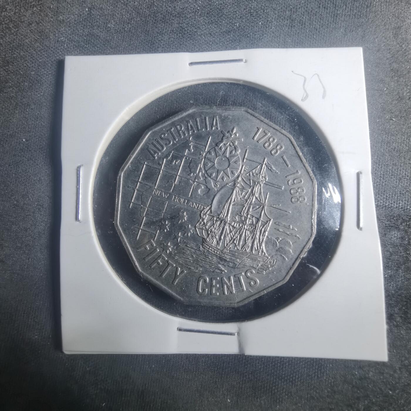 沼泽如烟--第900场 澳大利亚1988年50分纪念币