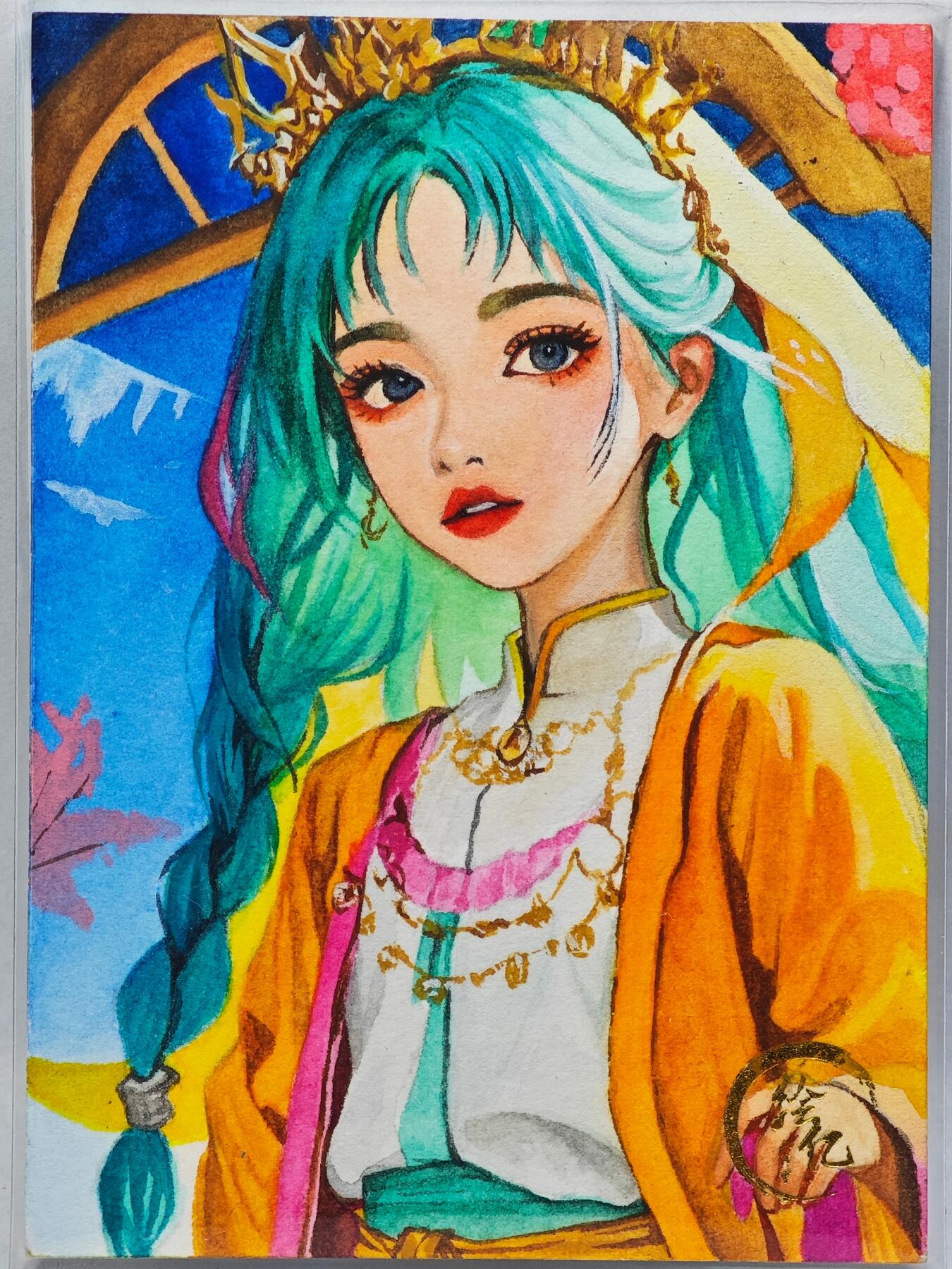 白泽拍卖卡牌手绘专场第28期（细雨生寒、寻梅闻香） 2025 绘亿手绘卡 幼皇  公亲签