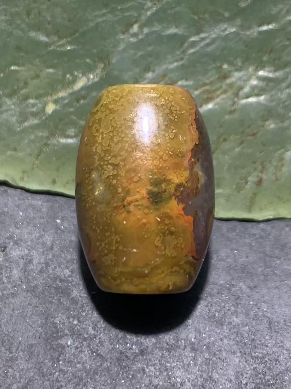 放福利！冰飘战国红玛瑙通货桶珠一个