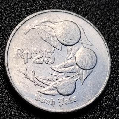 泉币菌-第128附加场-精品福利场（本场拍品多，请提前出价） - 印度尼西亚1994年25卢比 铝币 18mm