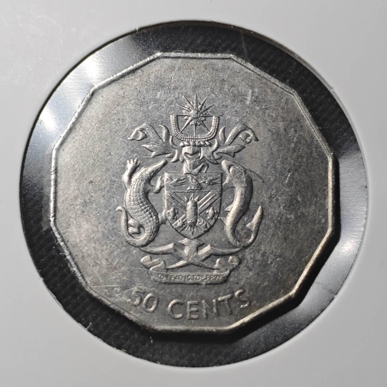 KK钱币收藏小铺  第370场  2月预留时间 周末发货  所罗门群岛50分