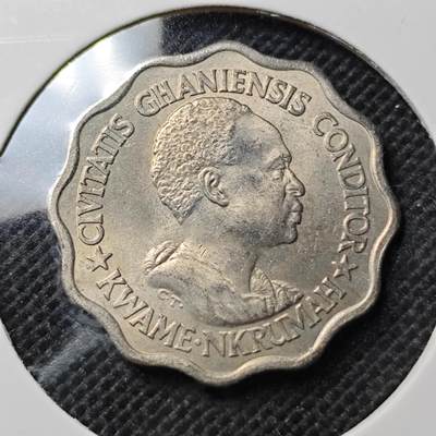 KK钱币收藏小铺  第370场  2月预留时间 周末发货 -  1965加纳5比塞瓦 好品