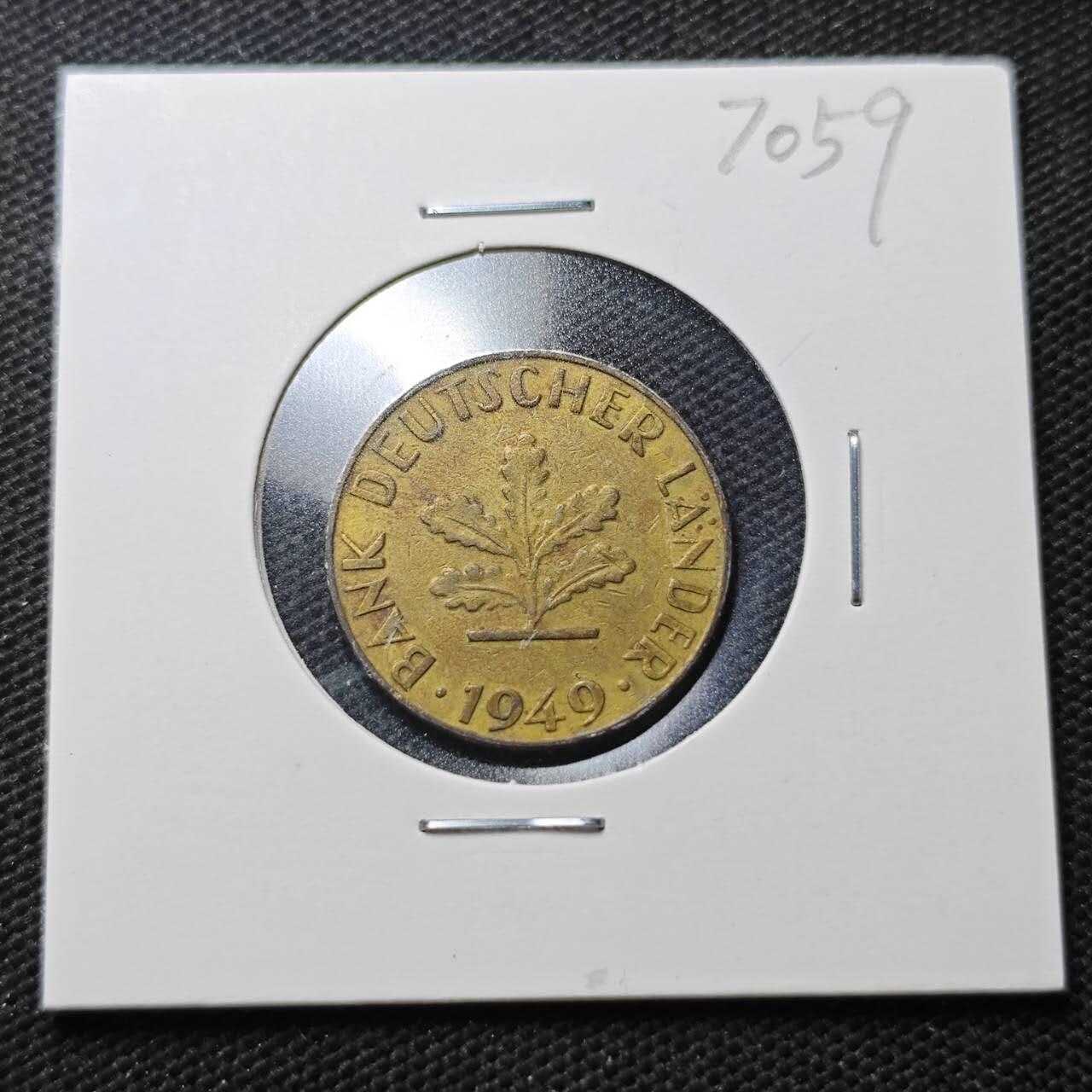 KK钱币收藏小铺  第370场  2月预留时间 周末发货  1949西德10芬尼 银行版