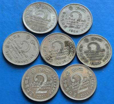 外国优质老铜币银币，周六九点倒数截拍，满百包邮，可寄存半年，喜欢朋友微信扫描二维码可直接参拍 - 斯里兰卡2卢比一堆