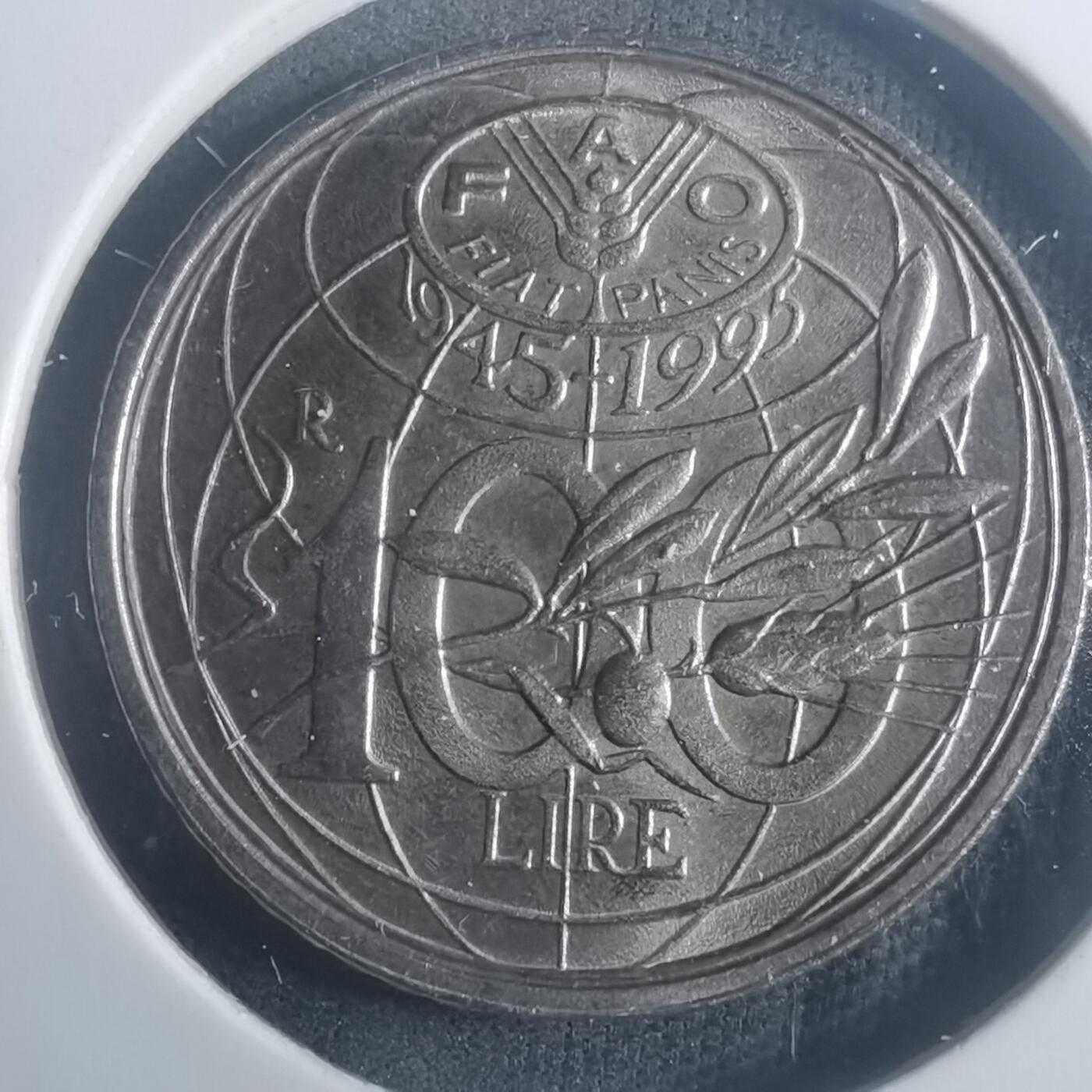 沼泽如烟--第900场 意大利1995年100里拉FAO